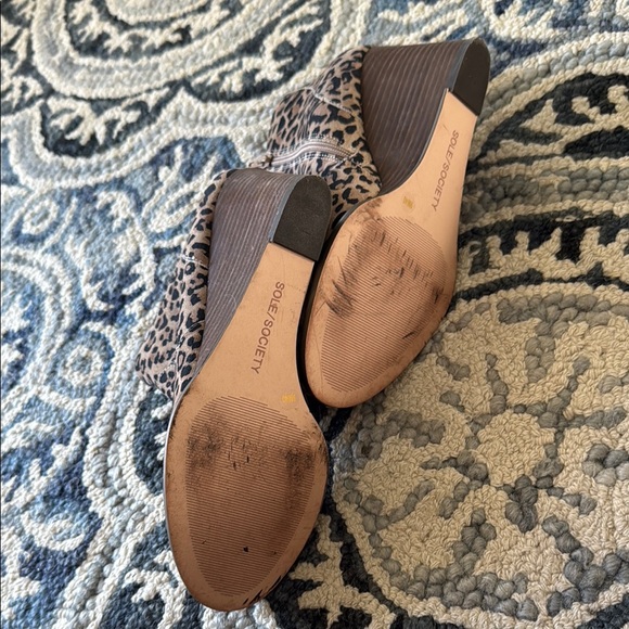 Sole Society Wedge Leather Ankle Boots - Picture 6 of 8